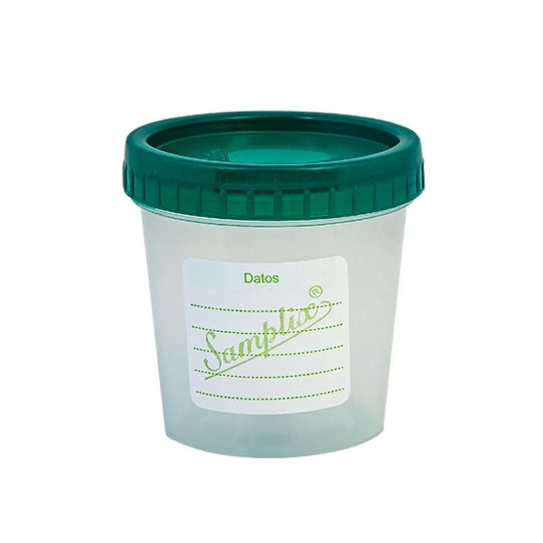 Frasco Estéril con Tapa para Muestra de Orina 100 ml, 200 ml